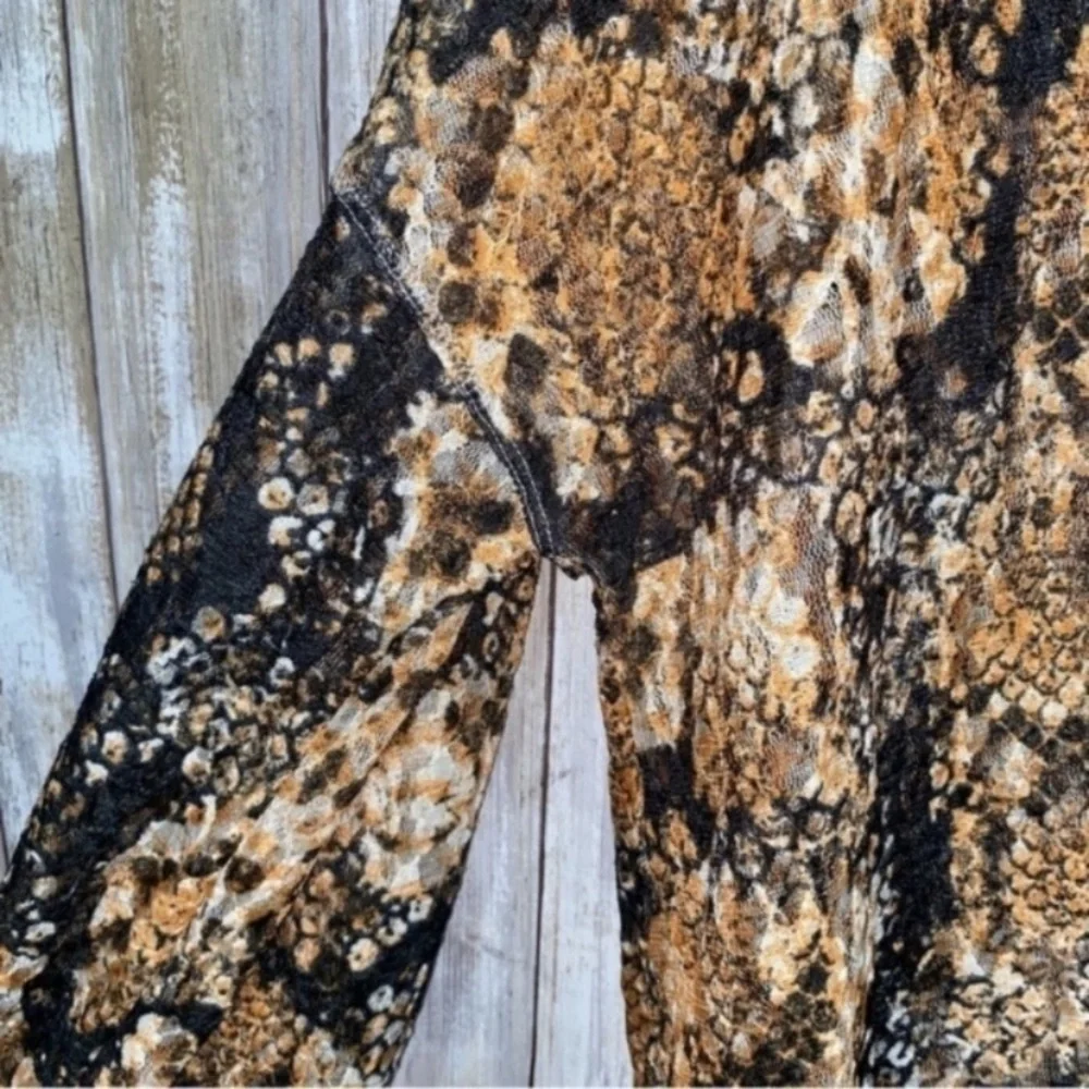 NWT Free People Out For the Night Snake Combo Sheer Oversized Blouse on Revolve - Picture 8 of 13